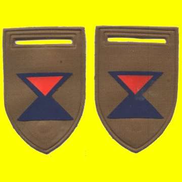 SA Artillery B-Company Metal Shoulder Flash Pair.