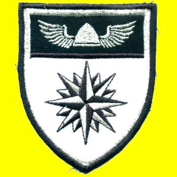 4 Recce Regiment Black and Silver Embroided Blazer Badge.