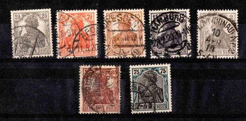 Deutsches Reich Mi 98-104 Used