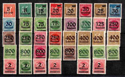 Deutsches Reich Mi 277-312 A+B MNH