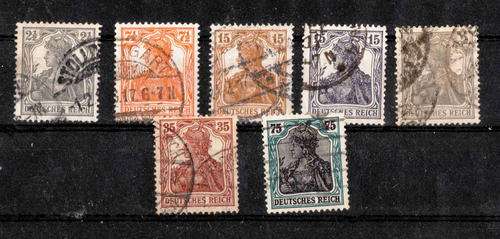 Deutsches Reich Mi 98-104 Used
