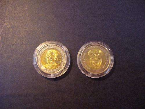 Mandela 2008 R5 birthday coins in Protective Coin Capsule