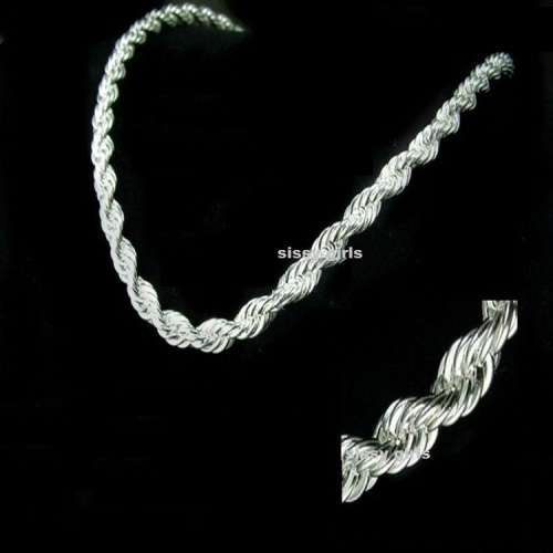 Spectacular Unisex Twisted Imported Rope Chain with 925 Marking (52cm)