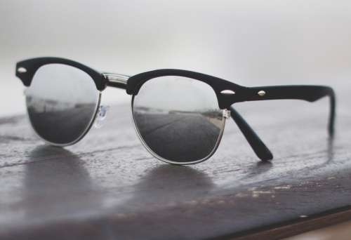 Imported  Retro Fashion Half Frame Flash Mirror Lens Club master Sunglasses