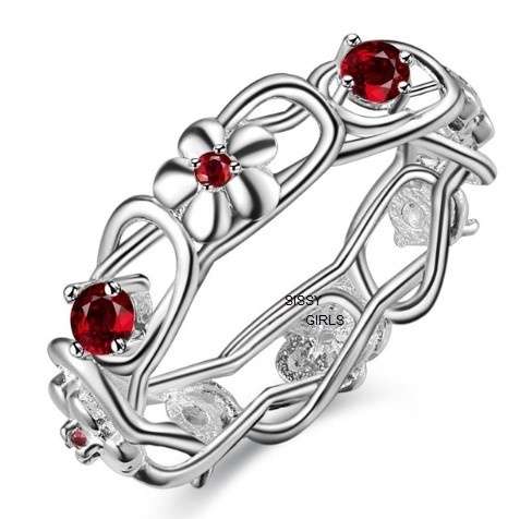 Amazing Cr. Garnet  Imported Crown Ring (Size 8)