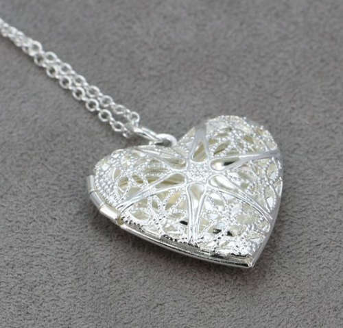- Stylish - Heart Shape Imported Locket with Matching Chain