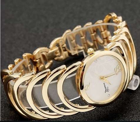 2015 Gold Bracelet Analogue Quartz Imported Watch