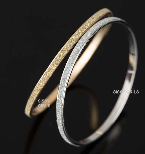 **Wow** 4mm Glitter  Gold Double iMPORTED  Bangles