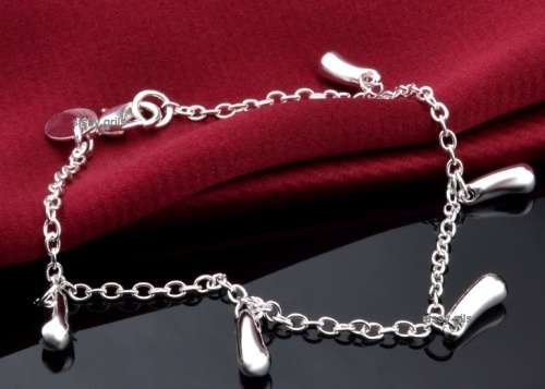 Petite Yet Sexy Tear Drop 925 Sterling Silver Imported Filled Bracelet
