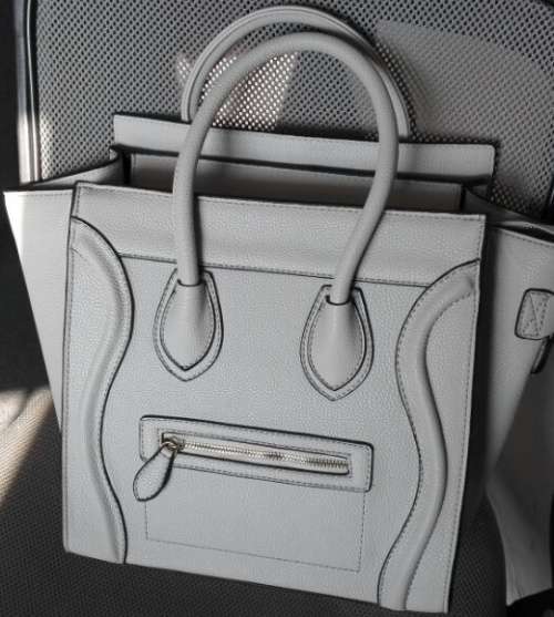 Genuine Leather White Smiley Handbag (Medium)