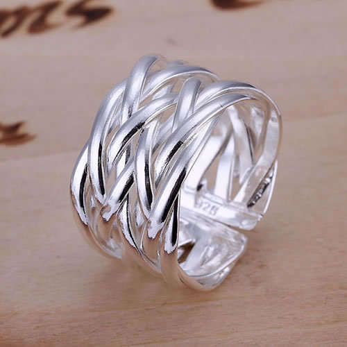 Gorgeous 925 Sterling Silver Woven Imported Filled Ring