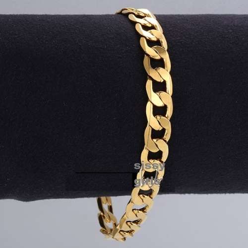 Quality Unisex 8mm 18ct Yellow Gold Filled Imported Bracelet