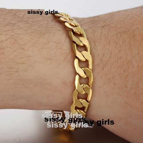 Quality Unisex 8mm 18ct Yellow Gold Filled Imported Bracelet