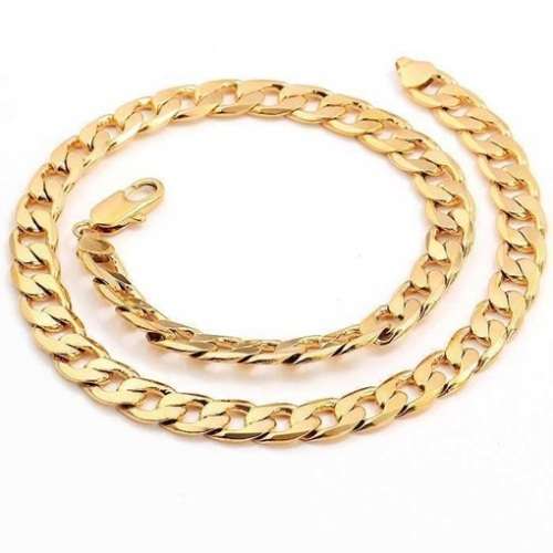 Quality Unisex 8mm 18ct Yellow Gold Filled Imported Neck Chain
