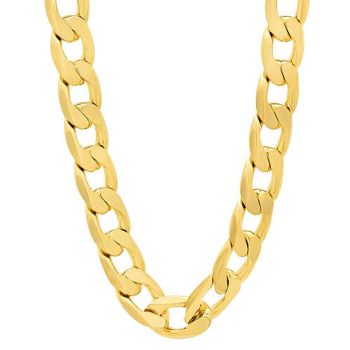 Quality Unisex 8mm 18ct Yellow Gold Filled Imported Neck Chain