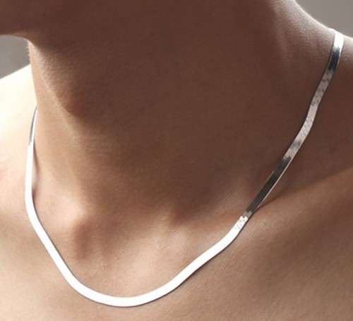 4mm 925 Sterling Silver  Neck Chain Imported filled jewelry