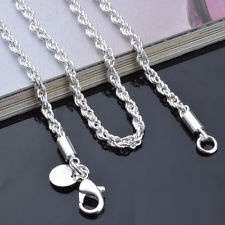 Quality 925 Sterling Silver Rope Chain/Necklace Imported filled jewelry