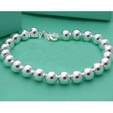 Gorgeous 925 Sterling Silver Pearl Bracelet 10mm Imported Filled Jewelry