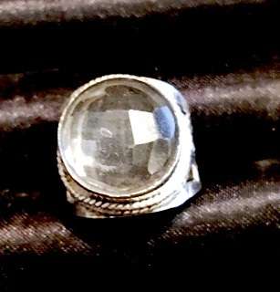 Glamorous Checkerboard  Sim Diamond Set in 925 Sterling Silver Ring Imported Filled Jewelry