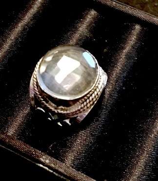 Glamorous Checkerboard  Sim Diamond Set in 925 Sterling Silver Ring Imported Filled Jewelry