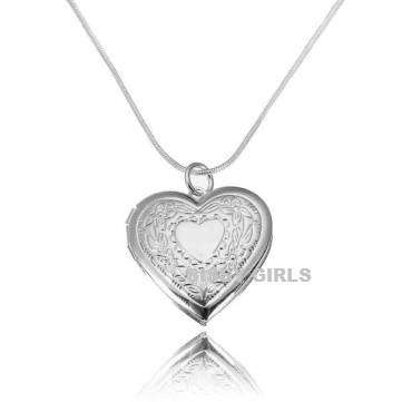 Sparkling Heart Shape Locket with 925 Sterling Silver Imported Filled Neck Chain with 925 Marking