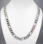 9mm 925 STERLING SILVER PREMIUM QUALITY FIGARO LINK CHAIN NECKLACE FILLED