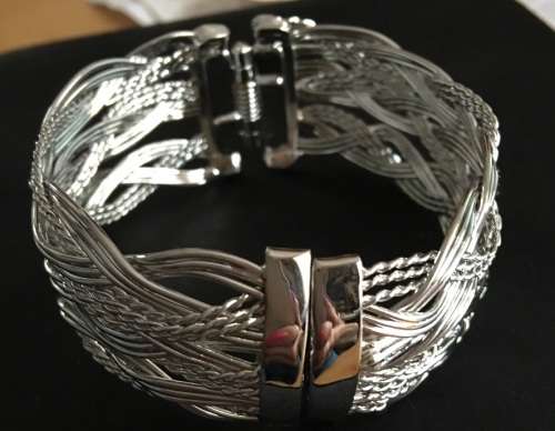 Classy 33mm 925 Sterling Silver Imported Bracelet/Bangle Filled Jewelry