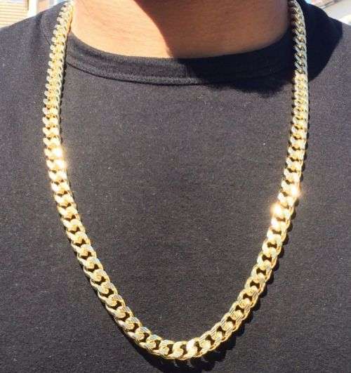Quality Unisex 8mm 18ct Yellow Gold Filled Imported Neck Chain