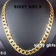 Quality Unisex 8mm 18ct Yellow Gold Filled Imported Neck Chain
