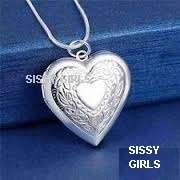 Sparkling Heart Shape Locket with 925 Sterling Silver Imported Filled Neck Chain