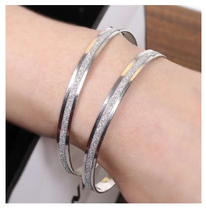 **Wow** 5mm Silver or Gold Glitter Double Imported Bangles