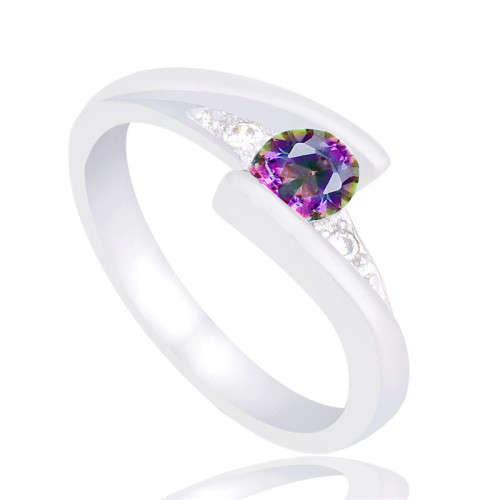 Fancy Sim Amethyst Set in Genuine Imported 925 Sterling Silver Ring Filled Jewelry