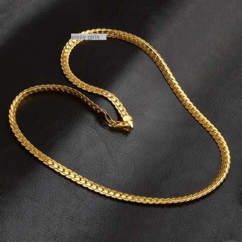 Quality Unisex 8mm 18ct Yellow Gold Filled Imported Neck Chain