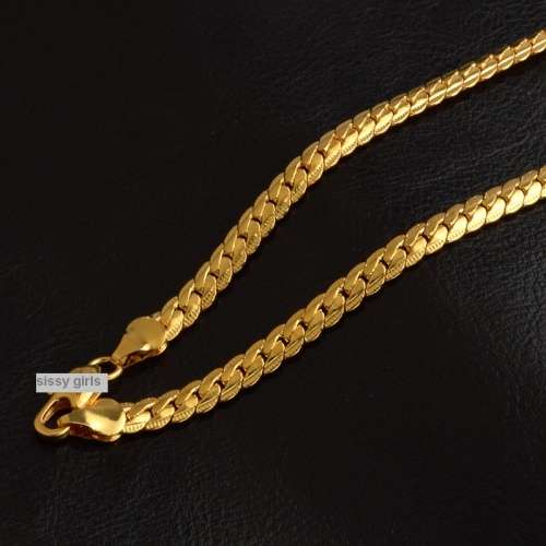 Quality Unisex 8mm 18ct Yellow Gold Filled Imported Neck Chain