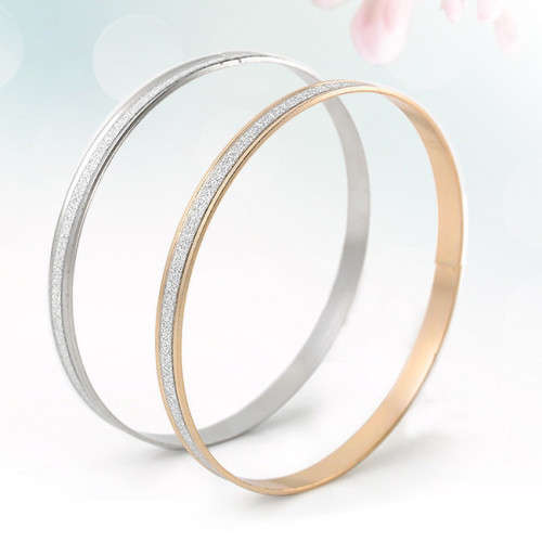 ELEGANT 2 x Yellow Rolled Gold Glitter Imported Filled Bangles