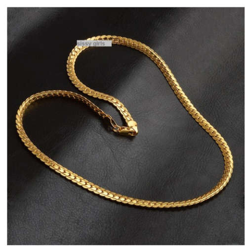 Quality Unisex 8mm 18ct Yellow Gold Filled Imported Neck Chain