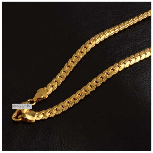 Quality Unisex 8mm 18ct Yellow Gold Filled Imported Neck Chain