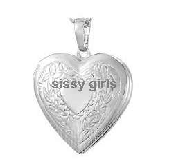 Sparkling Heart Shape Locket with 925 Sterling Silver Imported Filled Neck Chain