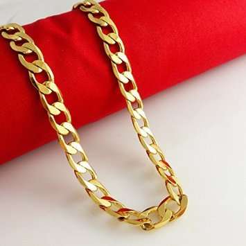 SUPER-B 8mm 18CT  Yellow  Gold  Unisex  Imported  Filled  Neckless / Chain