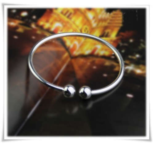 Impressive 925 Sterling Silver Unisex Cuff Bangle Imported Filled Jewelry