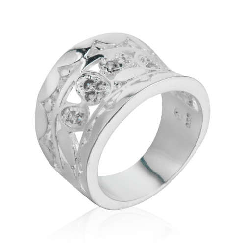Elegant Memorial Diamonds Set in 925 Sterling Silver Ring  Imported Filled Jewelry