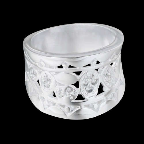 Elegant Memorial Diamonds Set in 925 Sterling Silver Ring  Imported Filled Jewelry