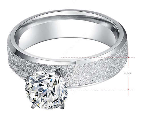 Impressive Diamante Set in Stainless Steel Imported Ring