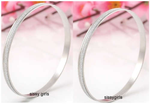 2 x Amazing 925 Sterling Silver Plated with Glitter inlay Imported Bangles