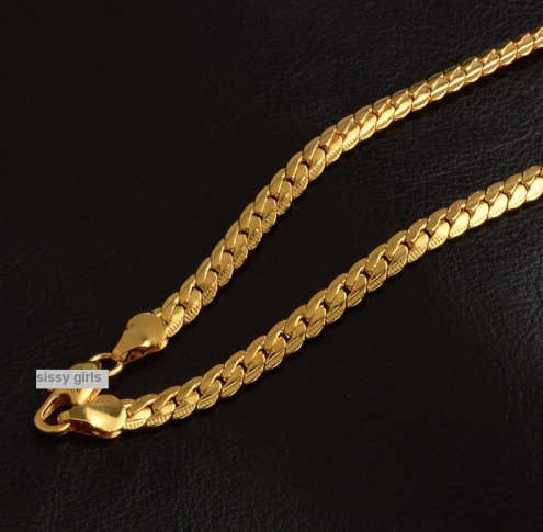 Quality Unisex 8mm 18ct Yellow Gold Filled Imported Neck Chain
