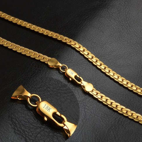 Quality Unisex 8mm 18ct Yellow Gold Filled Imported Neck Chain
