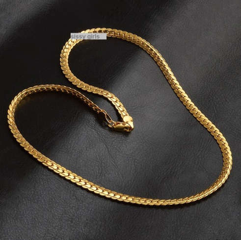 Quality Unisex 8mm 18ct Yellow Gold Filled Imported Neck Chain