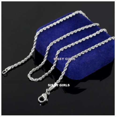 4mm 925 Sterling Silver(with 925 Marking) Imported Filled Singapore Rope Chain