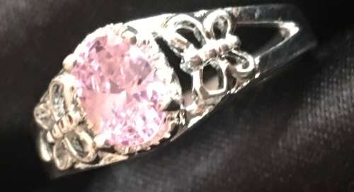 Pretty Dainty Cr Topaz in 925 Sterling Silver Ring Imported Filled Jewelry