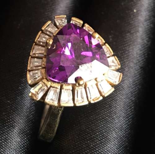 Fascination Amethyst Set in genuine 925 Sterling Silver Ring
